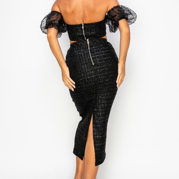 Santorini Tweed Textured Skirt Set - Picture 2 of 5